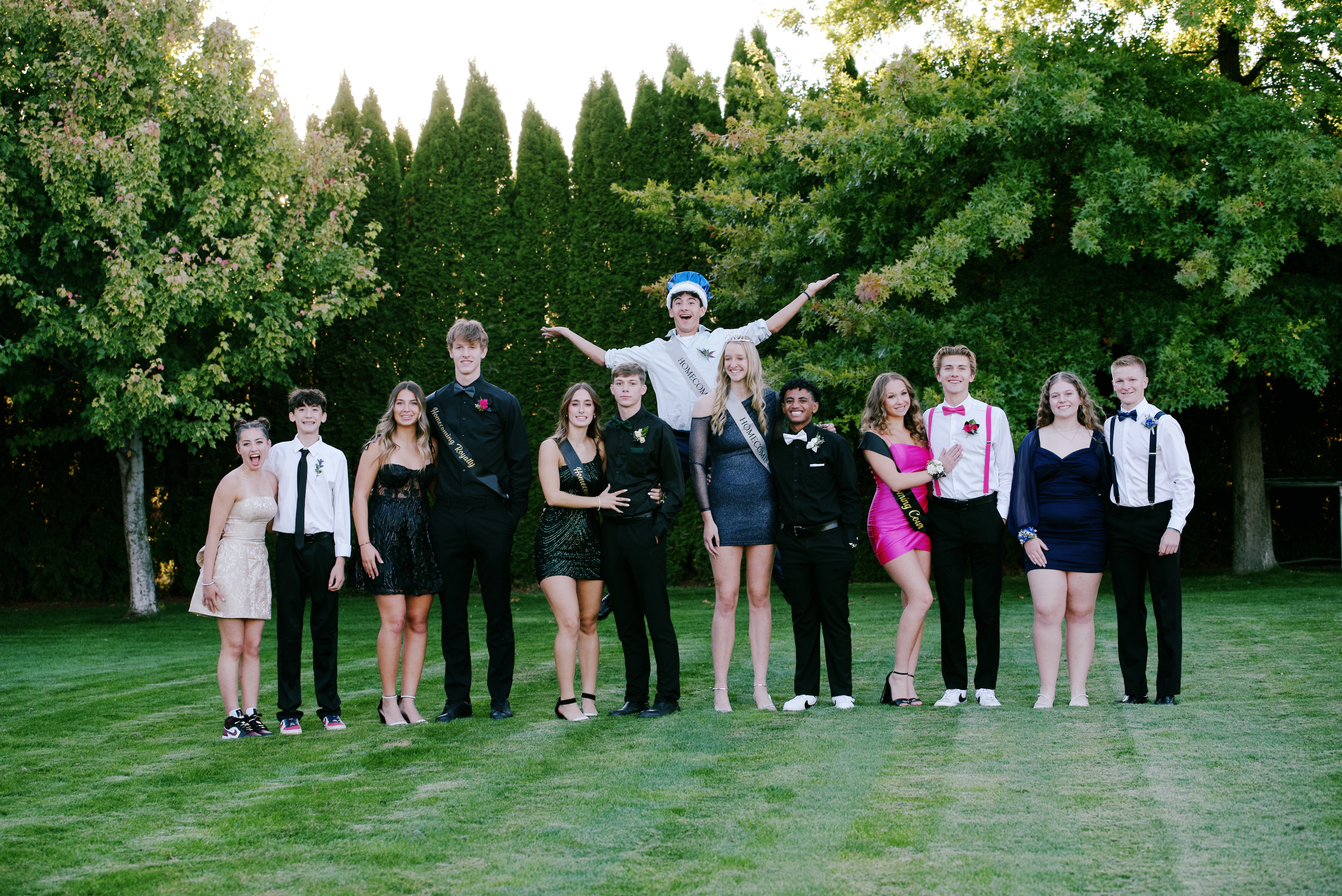 Group of high school students